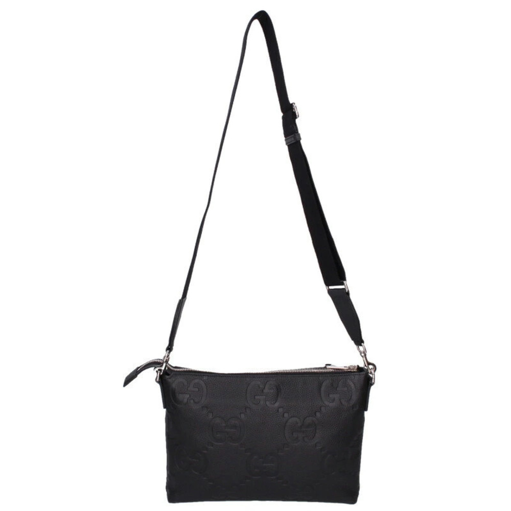 Gucci Bag Shoulder Jumbo GG Black Leather